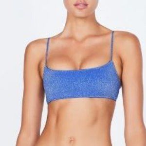 Blue sparkle bathing suit top
